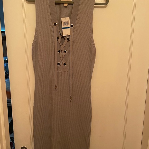 Michael Kors Lace-Up Ribbed dress pearl heather - Picture 2 of 5